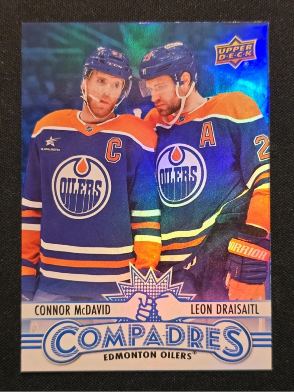 Connor Mcdavid Leon Draisaitl 2025/26 Upper Deck Speckled Oilers Hockey Card